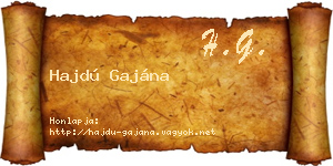 Hajdú Gajána névjegykártya